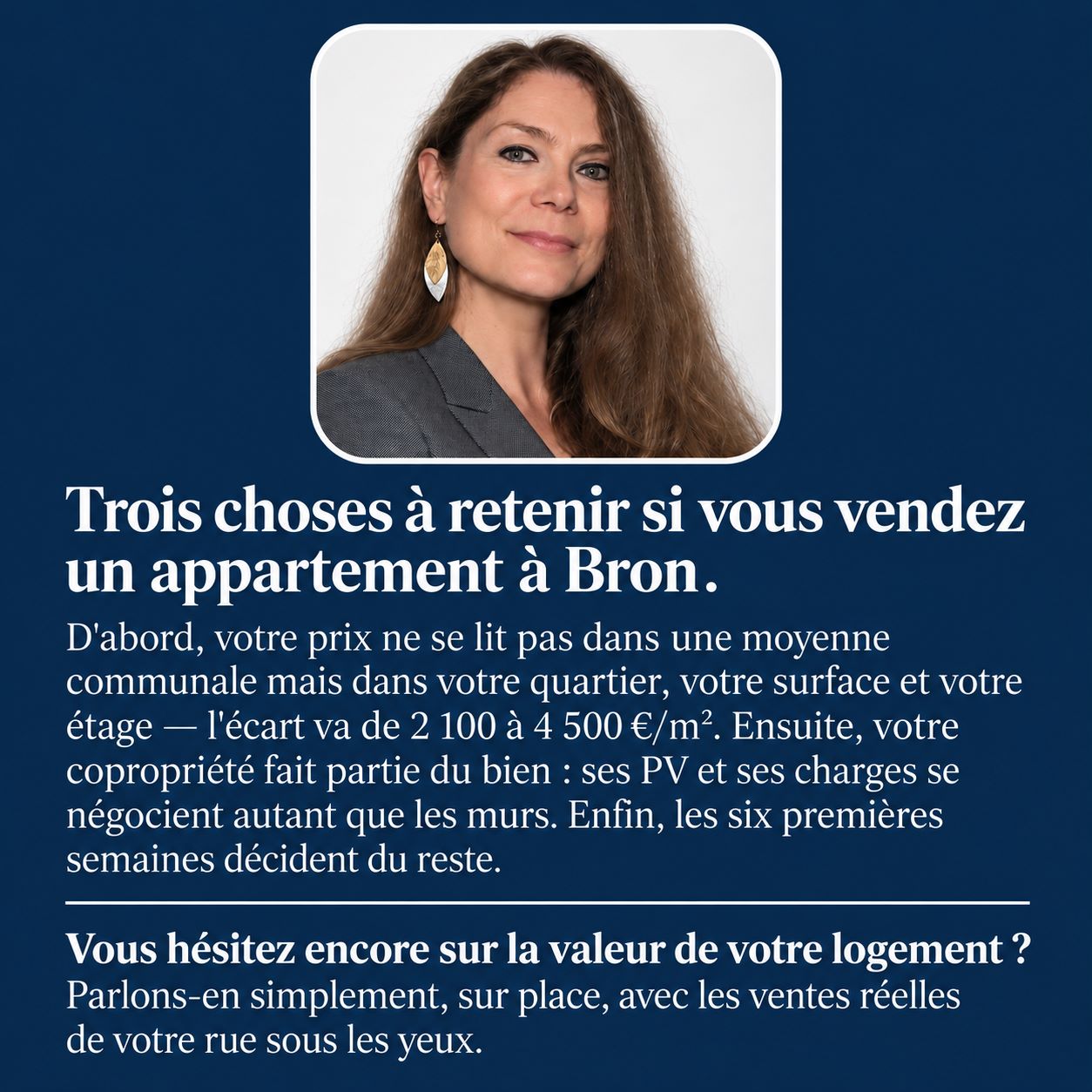 Infographie : vendre son appartement à Bron, les chiffres clés du marché